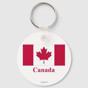 Canada Flag with Name Keychain