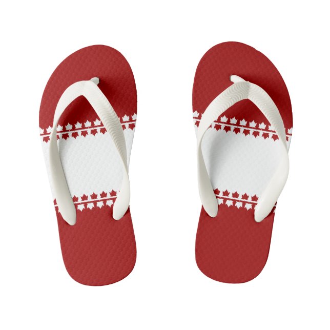 Canada Flip Flop Sandals Kid's Canada Shoes (Footbed)