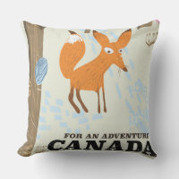 Canada Fox vintage travel poster