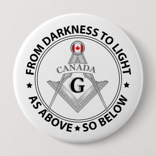 Canada freemasonry sign 4 inch round button