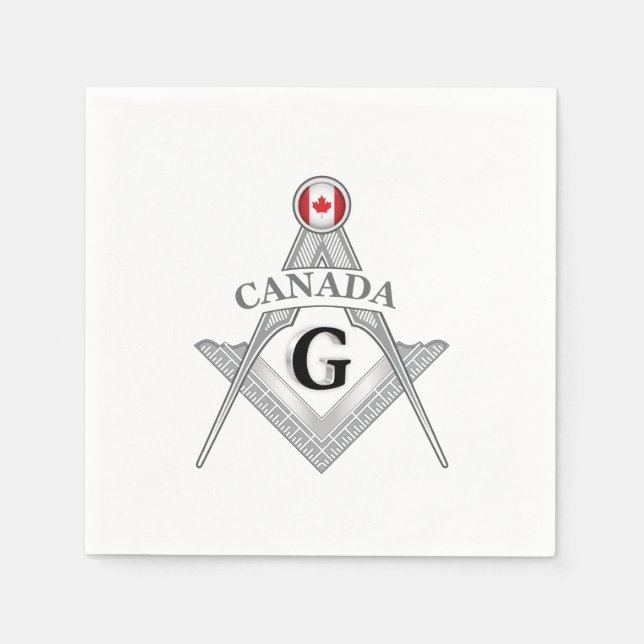 Canada freemasonry sign napkin (Front)