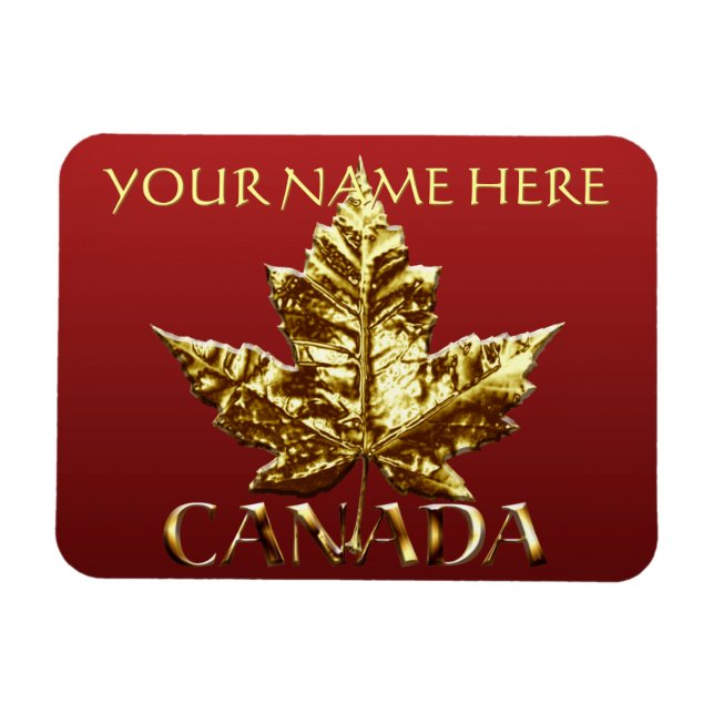 Canada Fridge Magnet Gold Canada Souvenir Magnets (Horizontal)