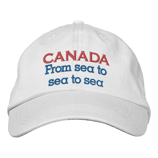 Canada From Sea to Sea to Sea Embroidered Hat (Front)
