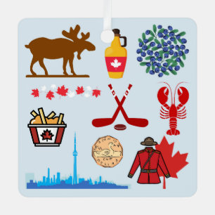 Canada Fun Metal Ornament