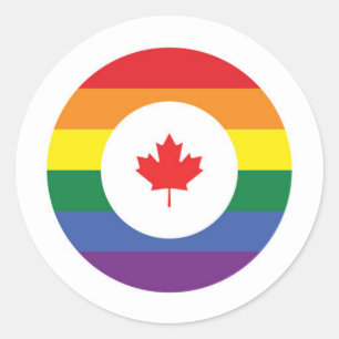 Canada Gay Pride Classic Round Sticker