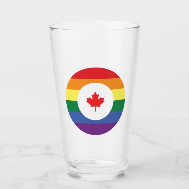 Canada Gay Pride Glass (Front)