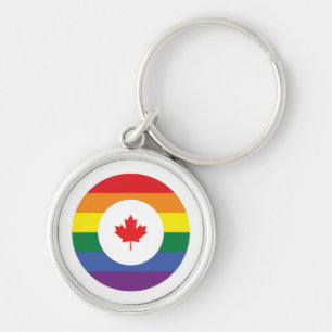 Canada Gay Pride Keychain
