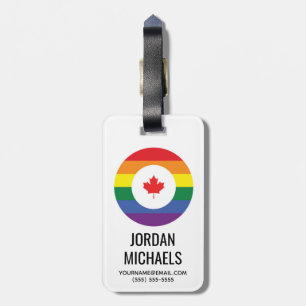 Canada Gay Pride Luggage Tag