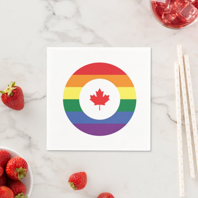 Canada Gay Pride Napkin (Insitu)