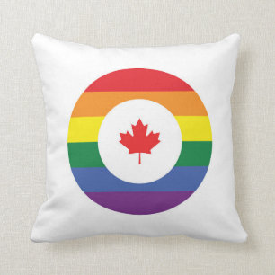 Canada Gay Pride Throw Pillow