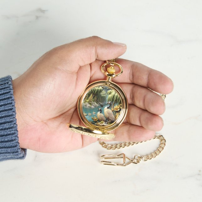 Canada Geese Amidst the Weeping Willows  Watch (Hand)