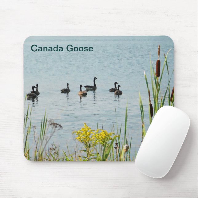 Canada Geese And Cattails Mouse Pad (With Mouse)