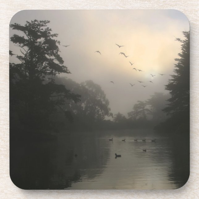 Canada Geese and Morning Fog Coaster (Front)