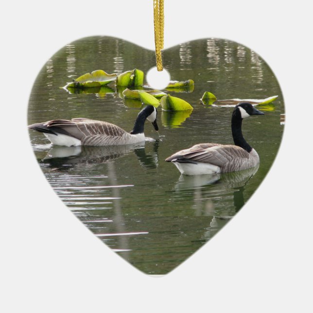 Canada Geese Ceramic Ornament (Front)