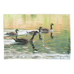 Canada Geese Family Birds Wildlife Pillowcase