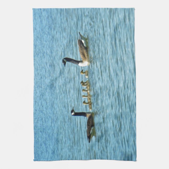 Canada Geese Proud Parents Kitchen Towel (Vertical)