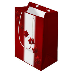 Canada Gift Bags Personalize Maple Leaf Gift Bag