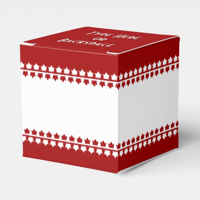 Canada Gift Box Personalize Canada Leaf Gift Boxes (Front Side)