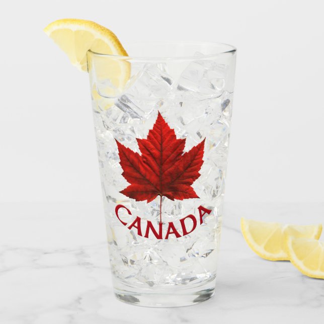 Canada Glass Canada Maple Leaf Glasses Custom (Front Ice)