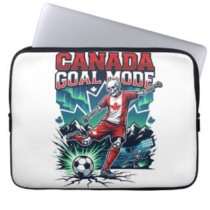 Canada Goal Mode Skeleton Striker Nations Dynamic Laptop Sleeve