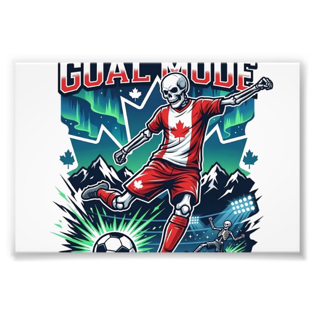 Canada Goal Mode Skeleton Striker Nations Dynamic  Photo Print (Front)