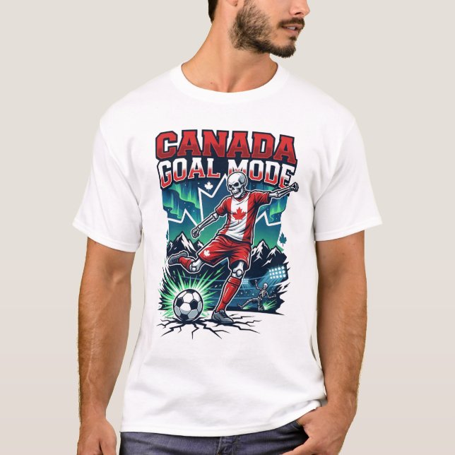 Canada Goal Mode Skeleton Striker Nations Dynamic  T-Shirt (Front)