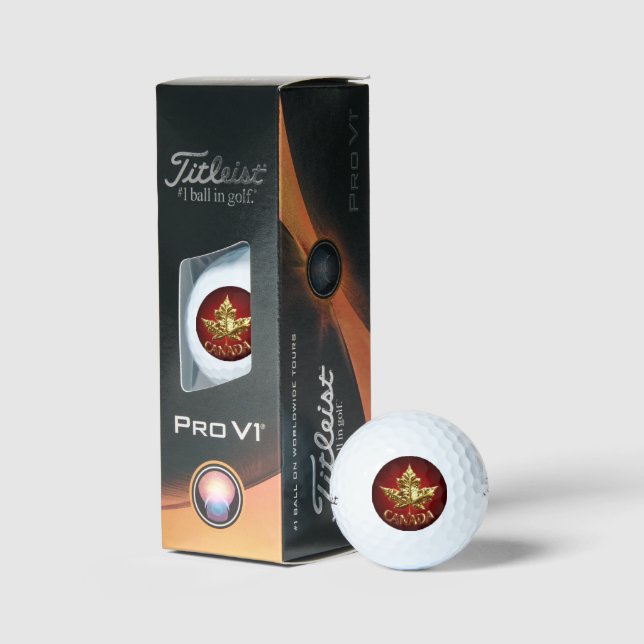 Canada Golf Balls Personalized Canada Golf Gifts (Packaging)