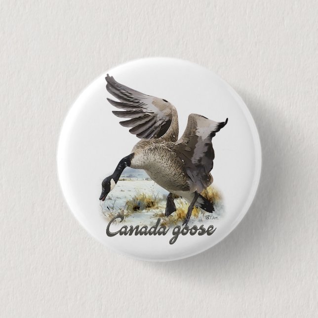 Canada Goose, Art 1 Inch Round Button (Front)
