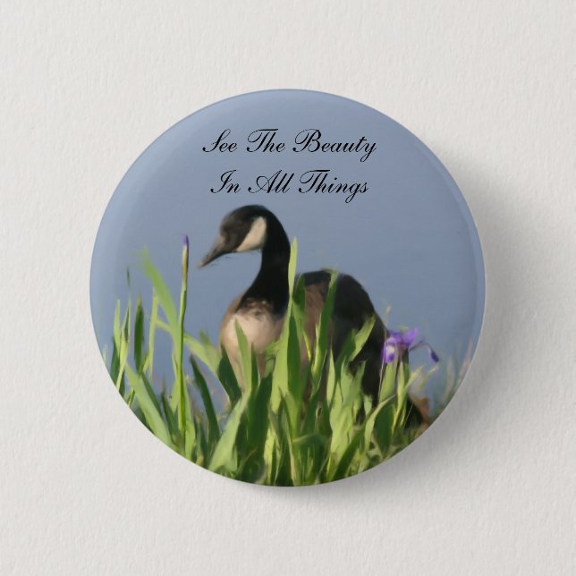 Canada Goose Beauty Inspirational Button (Front)