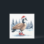 Canada Goose Canadian Christmas Holiday Card<br><div class="desc">Cool "Canada Goose Candian Christmas" design depicts a watercolour illustratio of a Canada goose wearing a toque and Canadian boots against a wintery Canada landscape.  This colourful and fun Canadian Christmas goose design makes a great gift for your favourite winter-loving Canadian.</div>