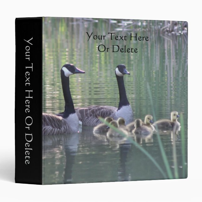 Canada Goose Family 3 Nature Personalized Binder (Front/Spine)