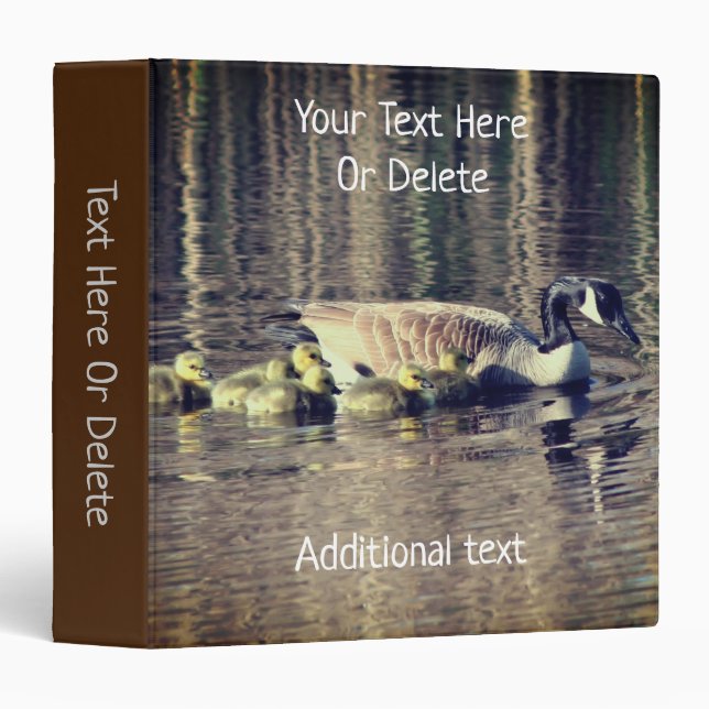 Canada Goose Family 4 Nature Personalized Binder (Front/Spine)
