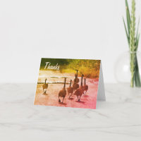 Canada Goose Family Nature Thank You Card