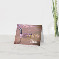 Canada Goose Family Nature Thank You Card