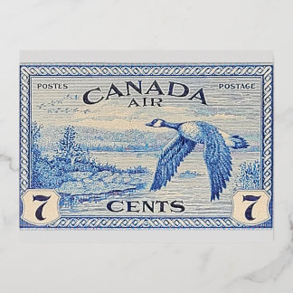 Canada Goose Foil Post Card