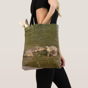 Canada Goose Gosling Babies Wildlife Tote Bag