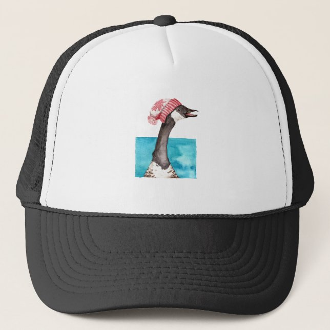 Canada Goose in a Toque Trucker Hat (Front)