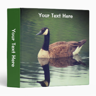 Canada Goose In Pond Nature Personalized Binder
