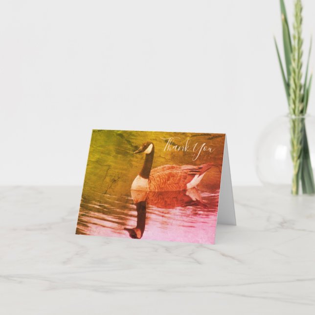 Canada Goose Nature Art Thank You Card (Front)