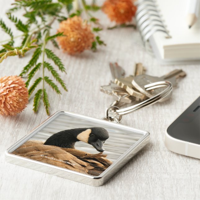 Canada Goose on the Lake Keychain (Side)