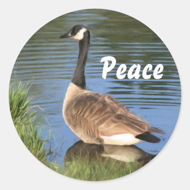 Canada Goose Peace Inspirational  Classic Round Sticker (Front)