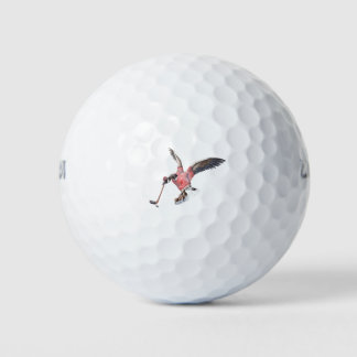 Canada Goose Playing Hockey Golf Balls
