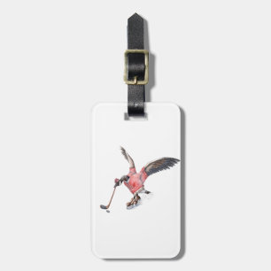 Canada Goose Playing Hockey Luggage Tag