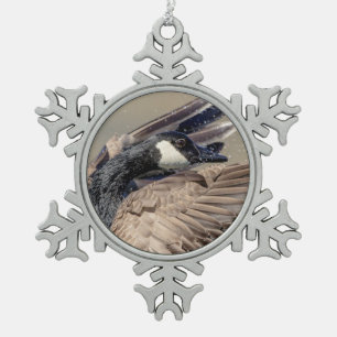 Canada Goose Snowflake Pewter Christmas Ornament