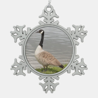 Canada Goose Snowflake Pewter Christmas Ornament