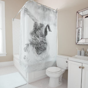 Canada Goose taking a bath