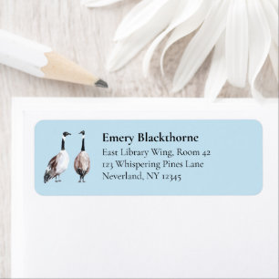 Canada Goose Vintage Blue Hand-Drawn Bird Address