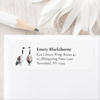 Canada Goose Vintage Hand-Drawn Bird Address