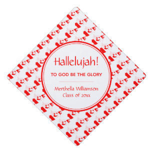 CANADA Graduate Custom Patriotic HALLELUJAH Graduation Cap Topper