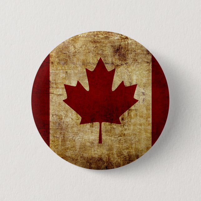 Canada / grunged Flag 2 Inch Round Button (Front)